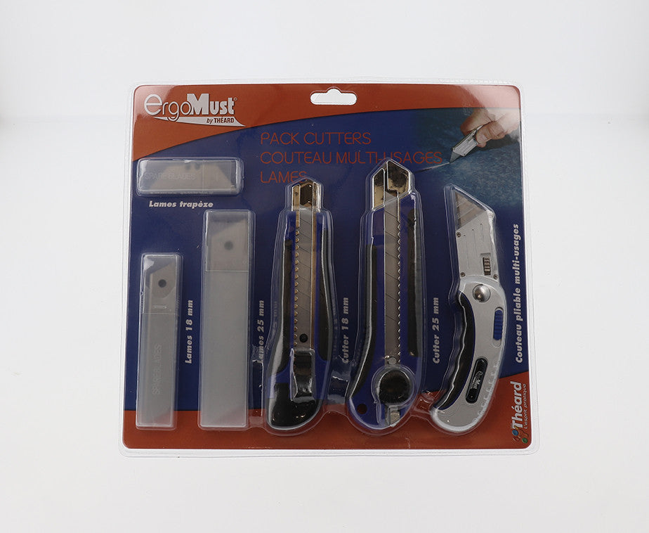 Pack cutters - Multi-purpose knives, 3 x 3 blades