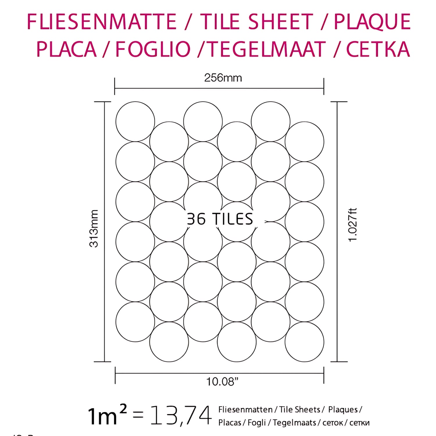 Mosaïque métal massif Carrelage Acier inoxydable miroir gris Grosseur 1,6mm ALLOY Medallion-S-S-M 0,73 m2 - clicktofournisseur.com