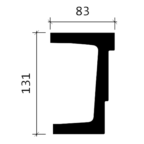 Architrave 126001 Profhome Encadrement de porte design moderne blanc 2 m clicktofournisseur.com