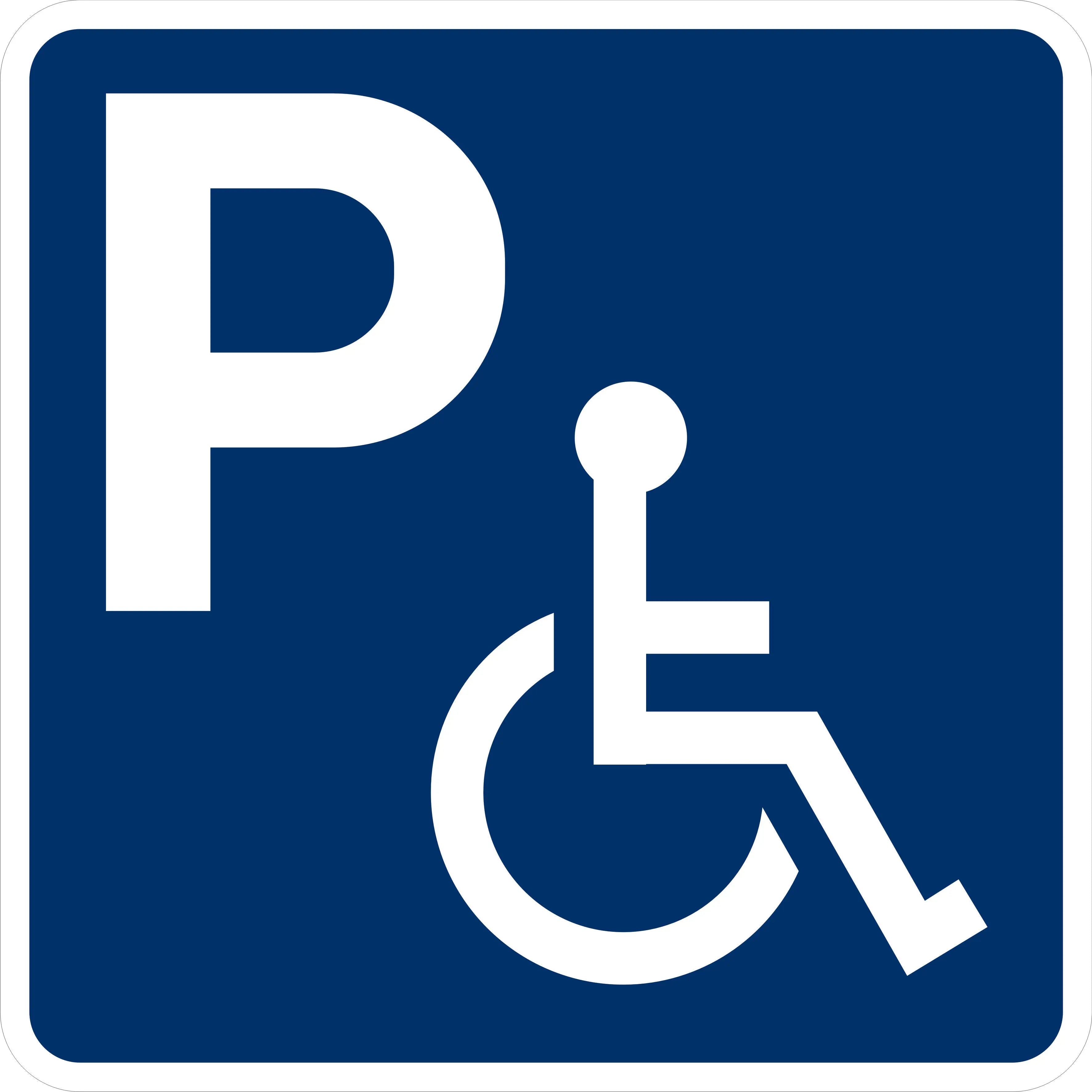 Autocollant - Parking handicapé - Clicktofournisseur.com