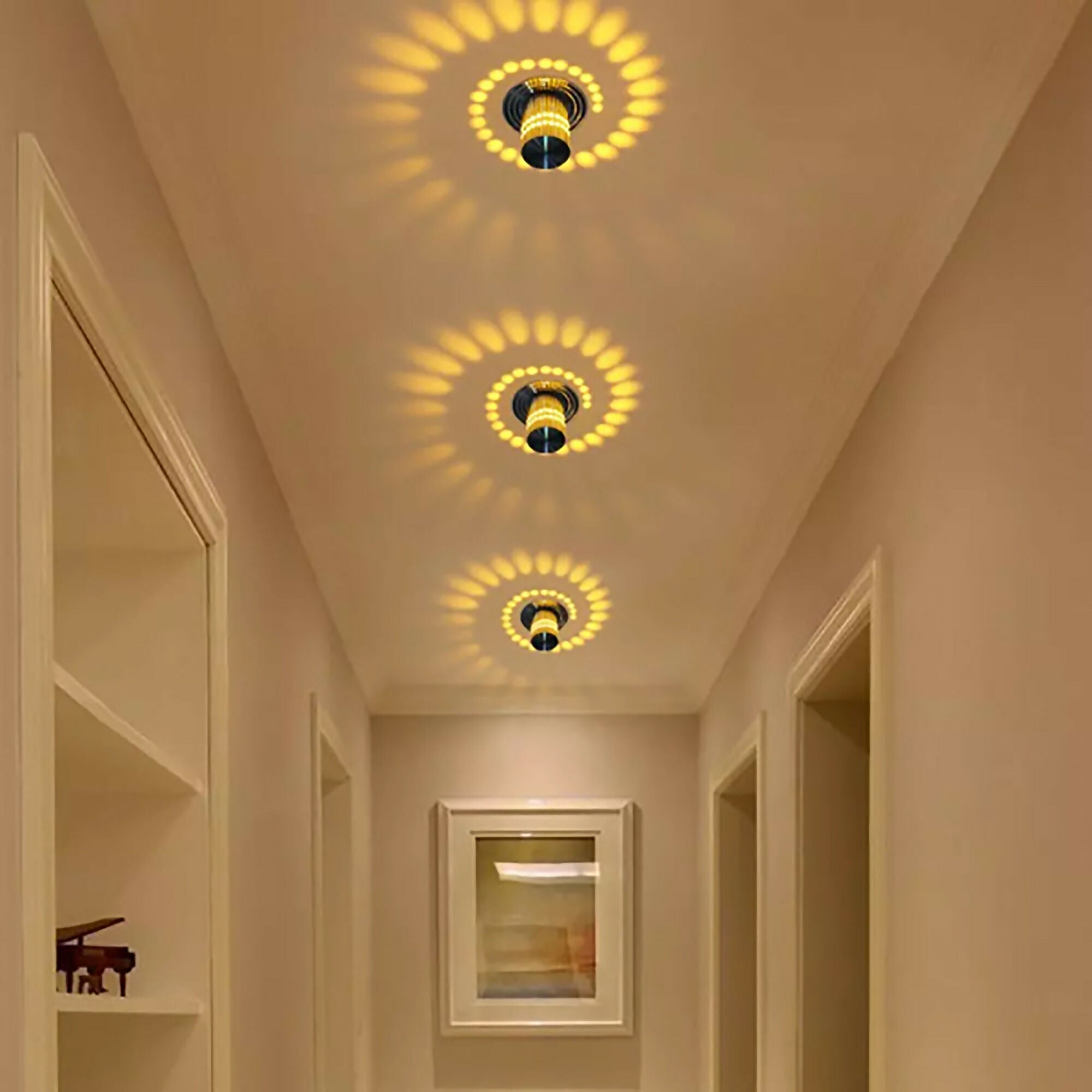 Applique murale ou plafond LED décorative Spirale. Couleur Blanc Froid - clicktofournisseur.com