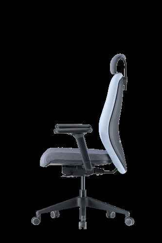 Up Up Athene ergonomic office chair Black, Grey + Blue fabric