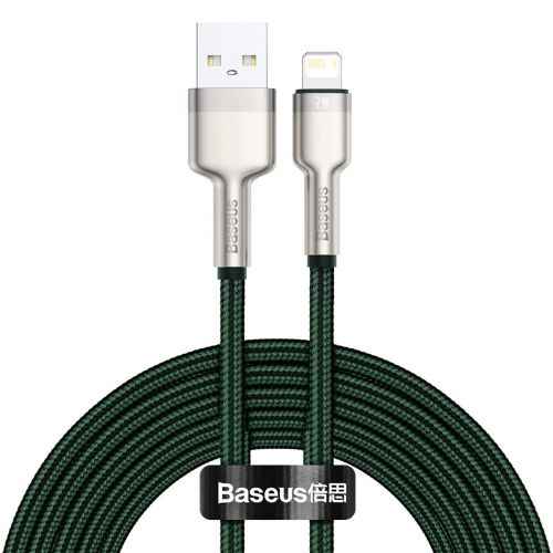 USB cable for Lightning Baseus Cafule, 2.4A, 2m (green)