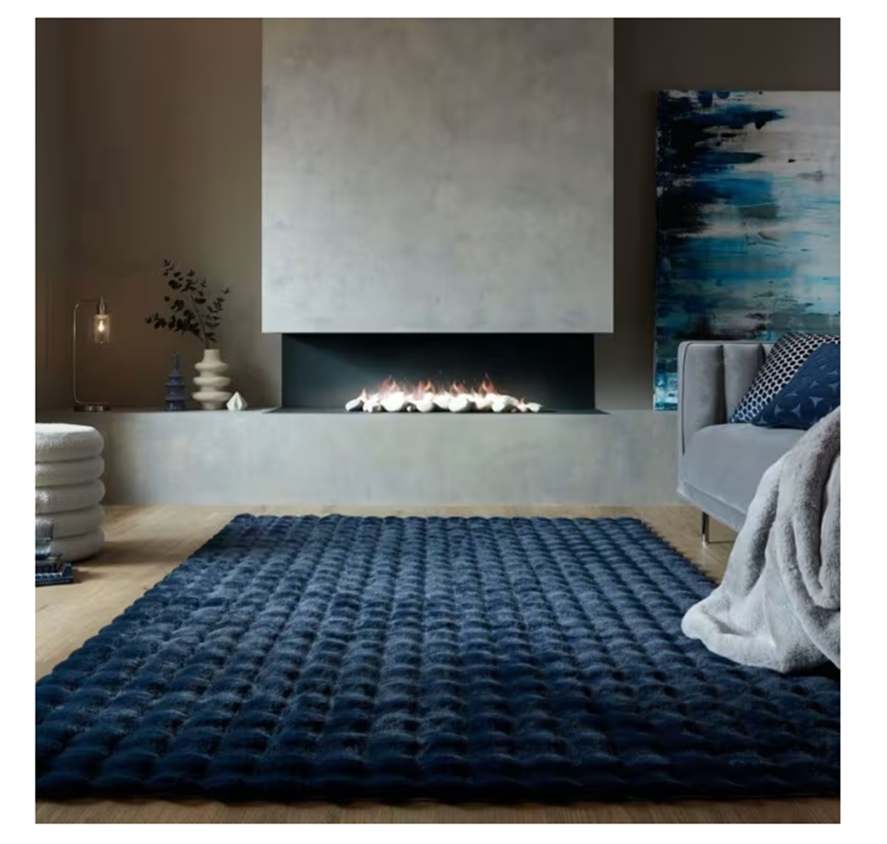 Tapis fausse fourrure HONEYCOMB