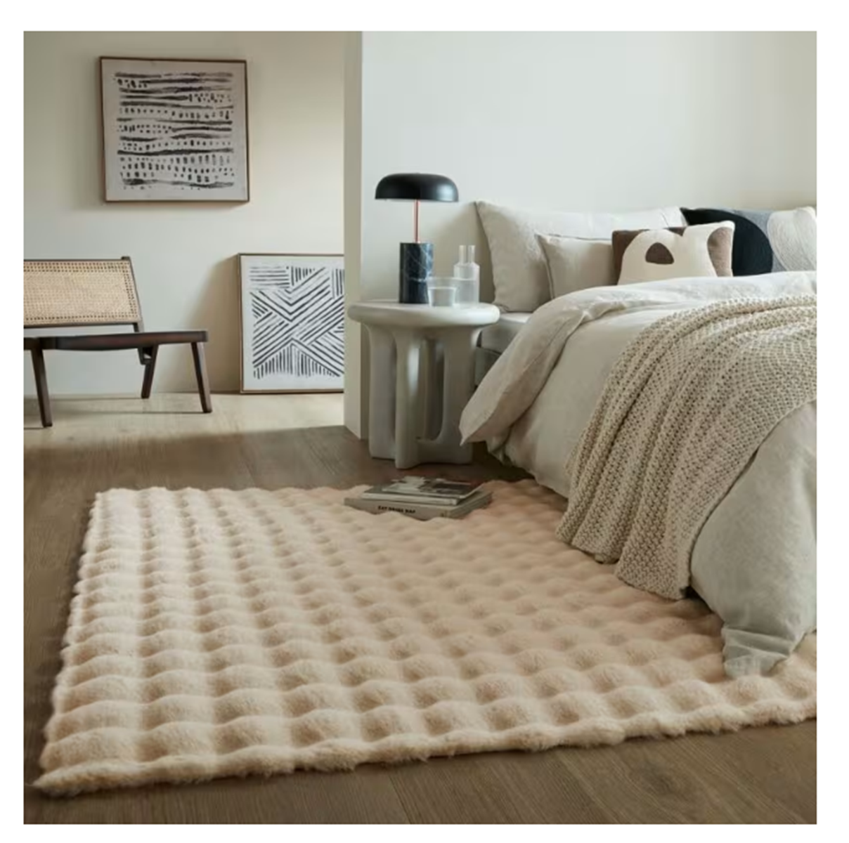 HONEYCOMB Faux Fur Rug