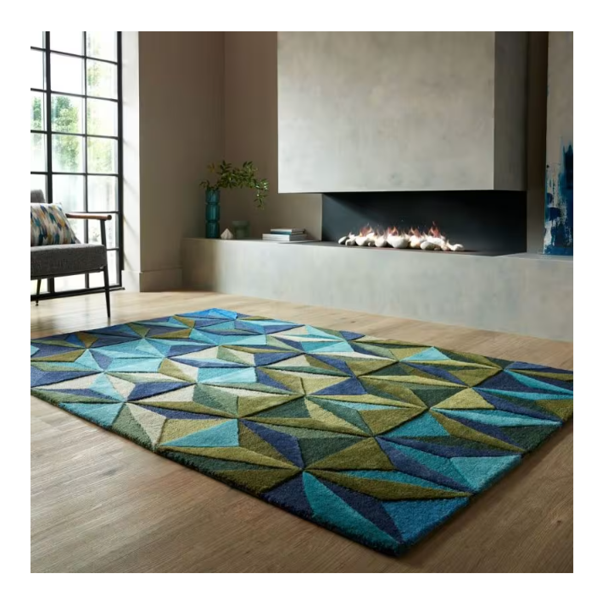 Tapis moderne en laine fait main UTOPIA - 0