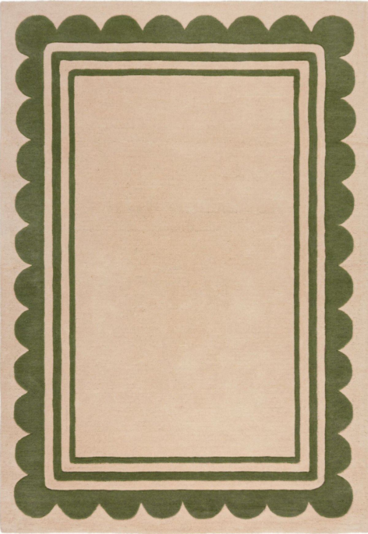 Comprar vert Tapis en laine fait main MADISON