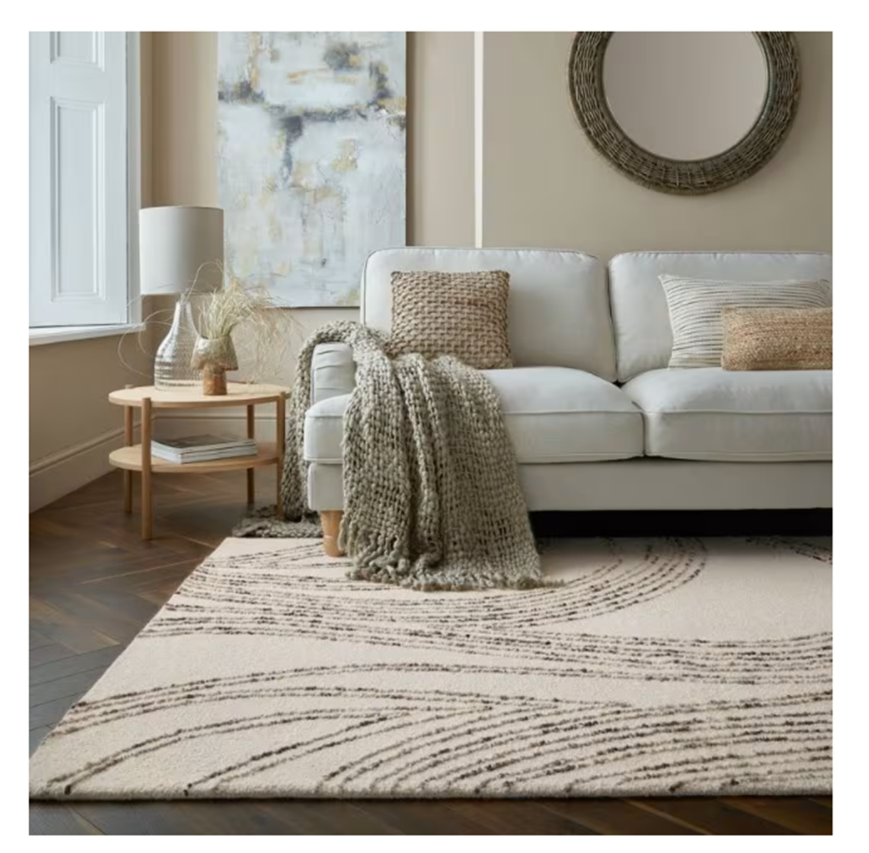 Tapis moderne en laine fait main FLURRY