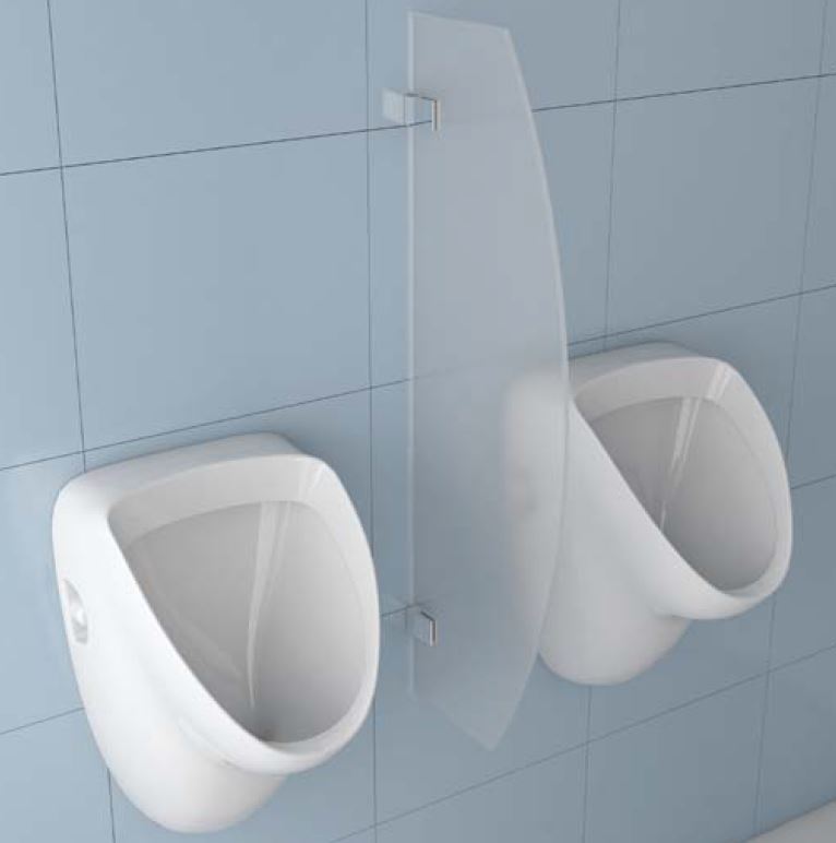 Cloison d'urinoir SCANDIC URINAL WALL 34x100 cm en verre imprimé clicktofournisseur.com