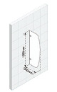 Cloison d'urinoir SCANDIC URINAL WALL 34x100 cm en verre imprimé clicktofournisseur.com