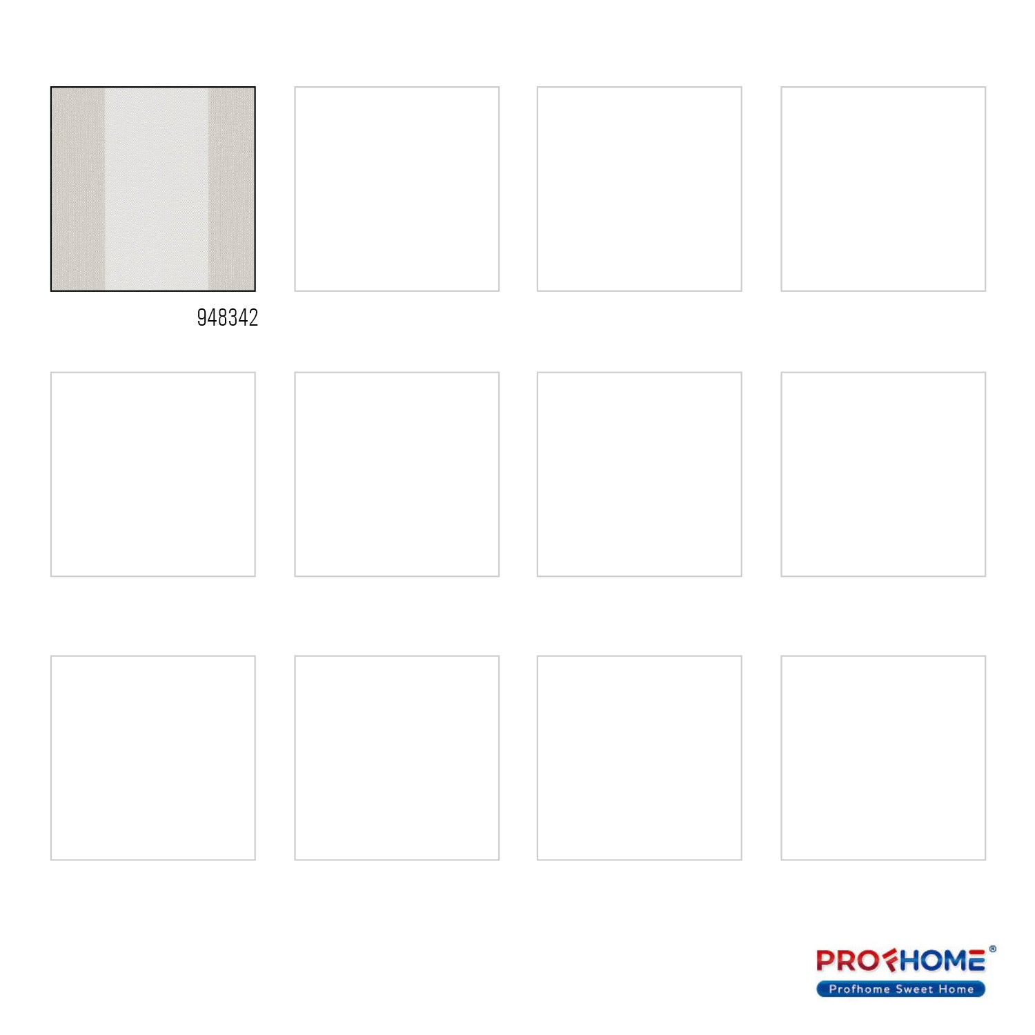 Papier peint à rayures Profhome 948342-GU papier peint intissé gaufré à chaud légèrement texturé avec des rayures mat crème beige blanc papyrus 5,33 m2