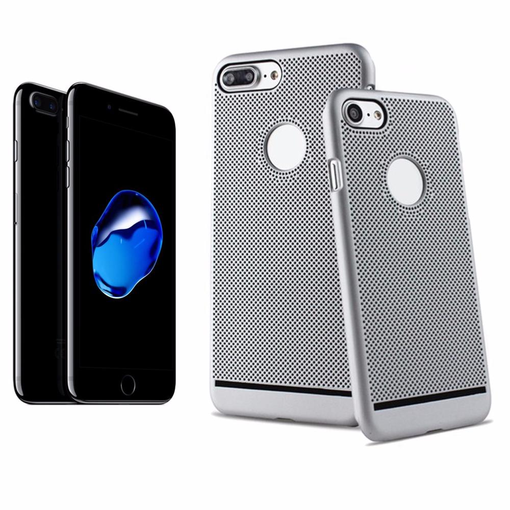 Coque Arrière Protection Argent Perforée Nid d'Abeille pour Apple iPhone 7 Plus clicktofournisseur.com