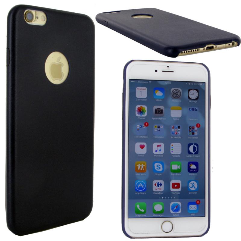 Coque Arrière de Protection en Simili Cuir Bleu Marine pour Apple iPhone 6 clicktofournisseur.com