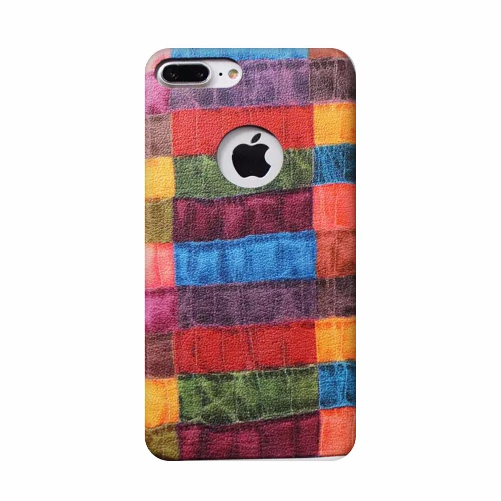 Coque Luxe Rigide Simili Cuir Motif Multicolore Croco pour Apple iPhone 7 Plus clicktofournisseur.com