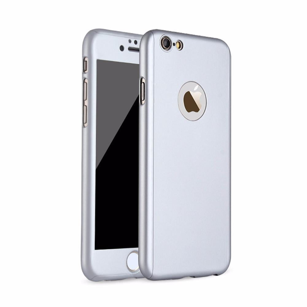 Coque de Protection Argent Avant et Arrière avec Verre pour Apple iPhone 7 clicktofournisseur.com