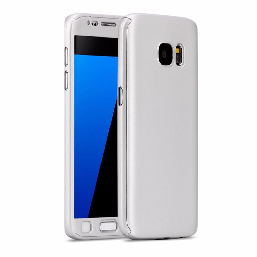 Coque de Protection Argent Avant et Arrière avec Verre pour Samsung Galaxy S7 G930 clicktofournisseur.com