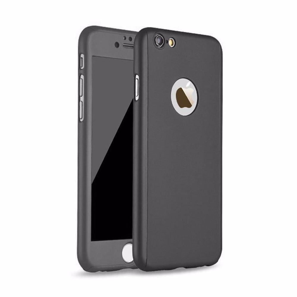 Coque de Protection Noir Avant et Arrière avec Verre pour Apple iPhone 7 clicktofournisseur.com