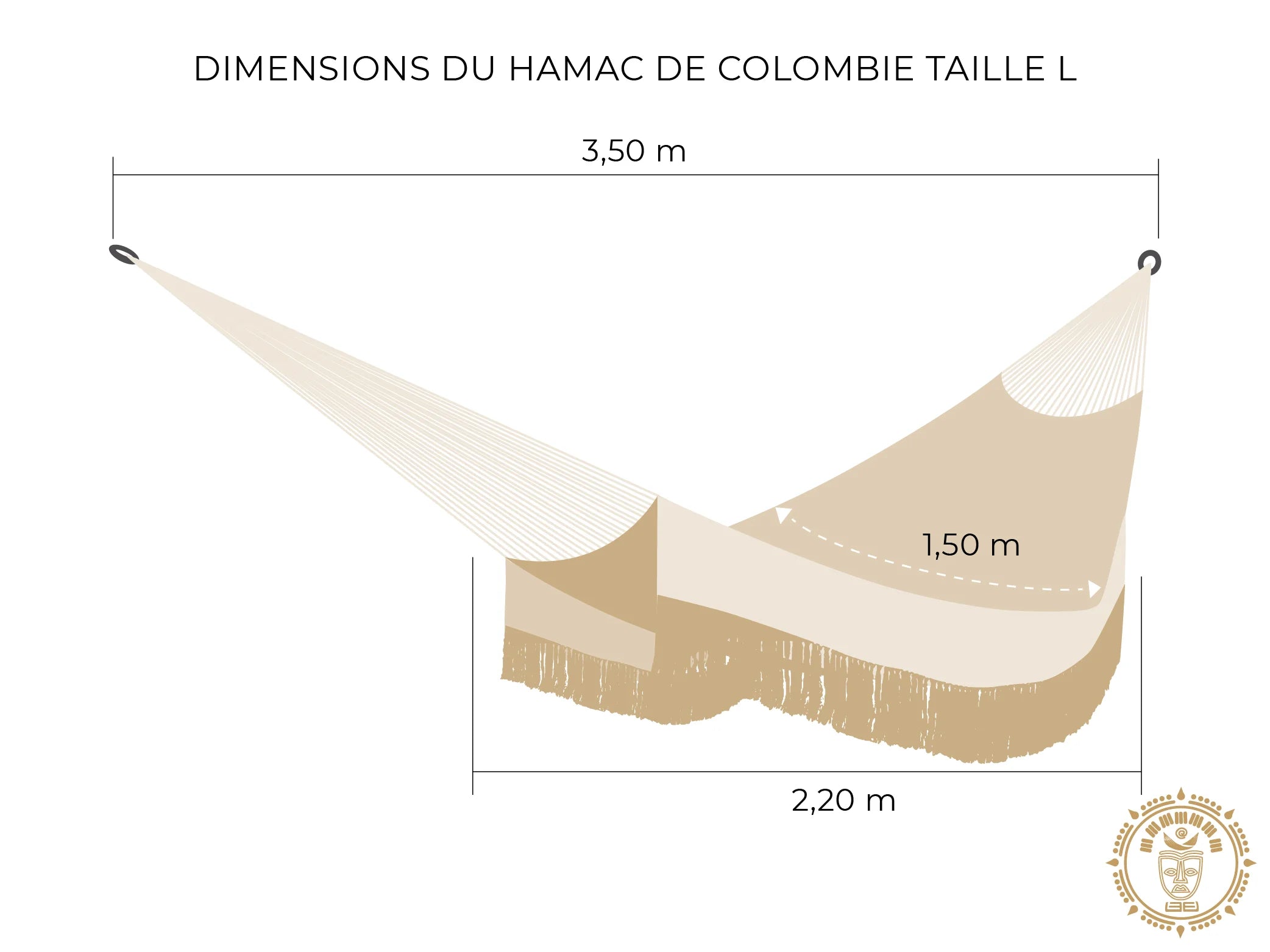 Hammock L “Pompon” Ecru