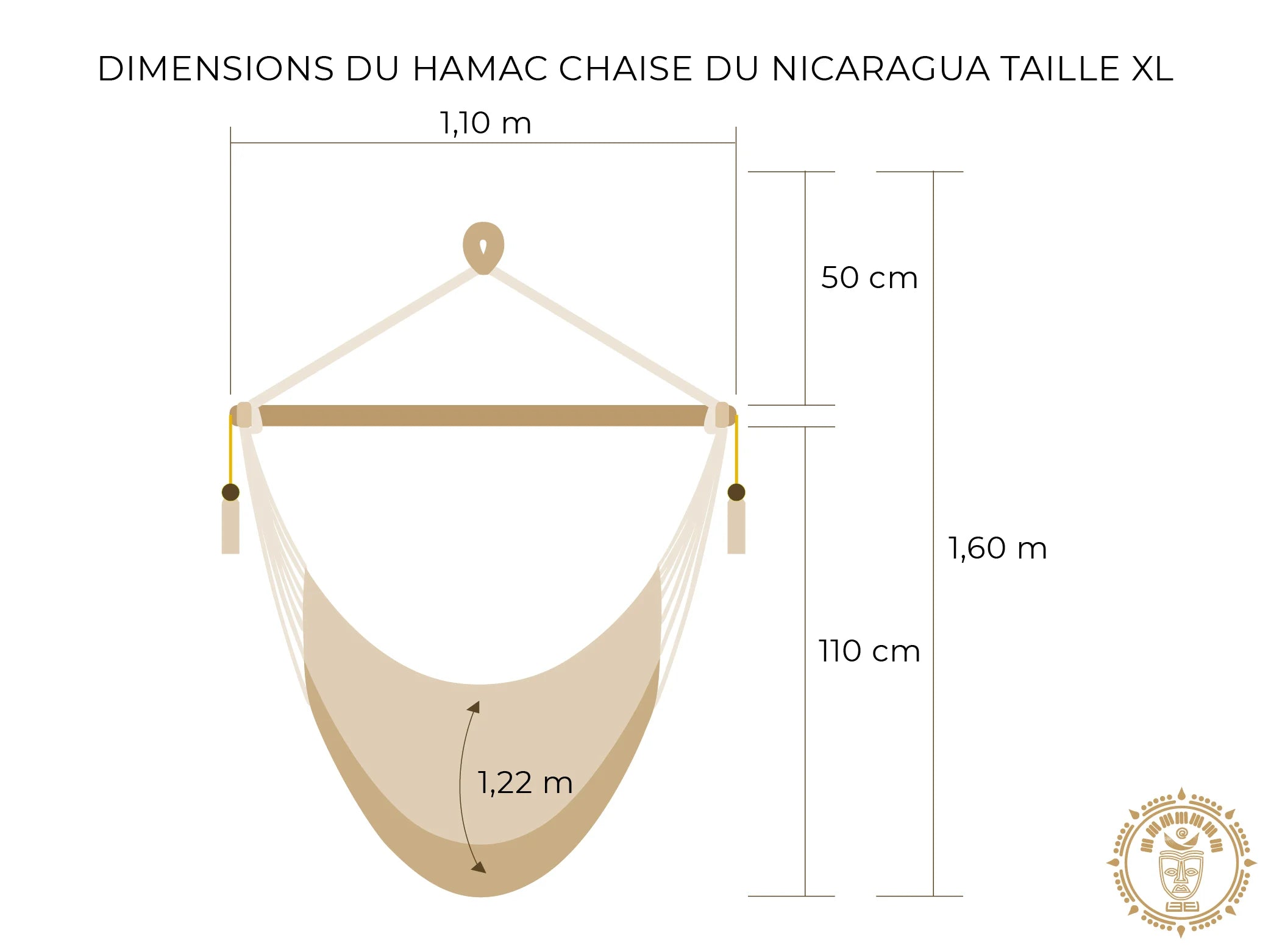 Hammock Chair XL “Camoapa” Embroidery Crochet