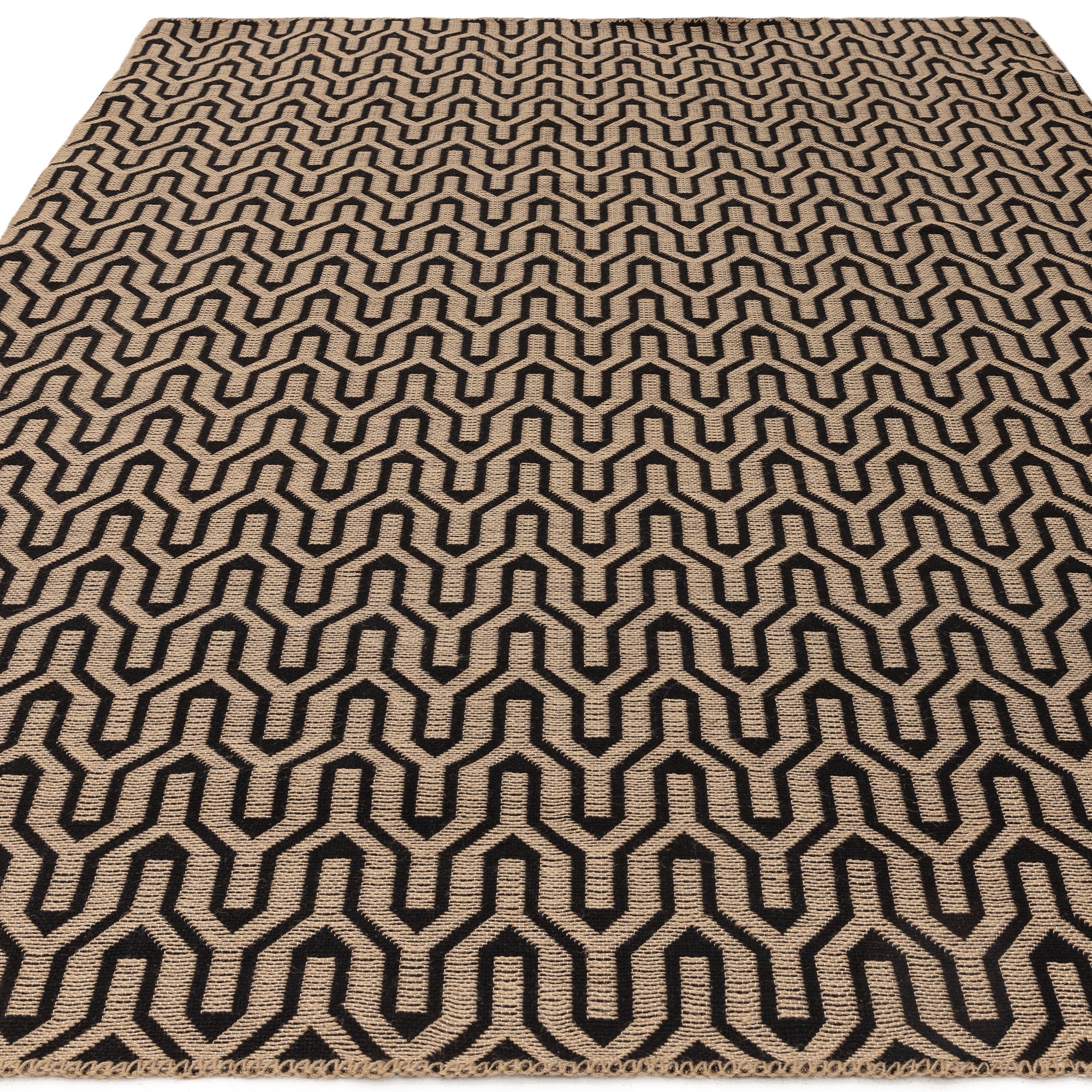 LATTICE modern jute and cotton rug