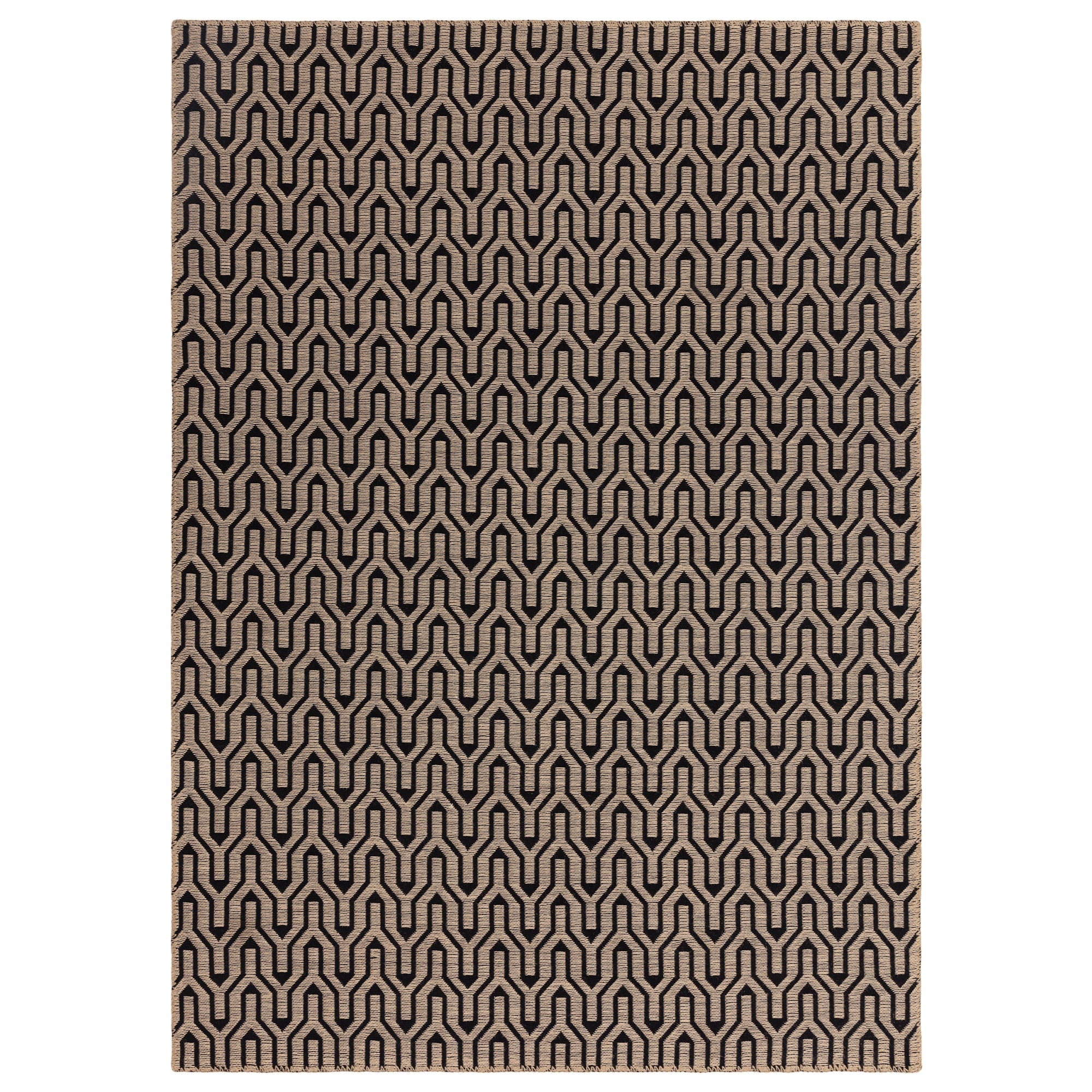 LATTICE modern jute and cotton rug