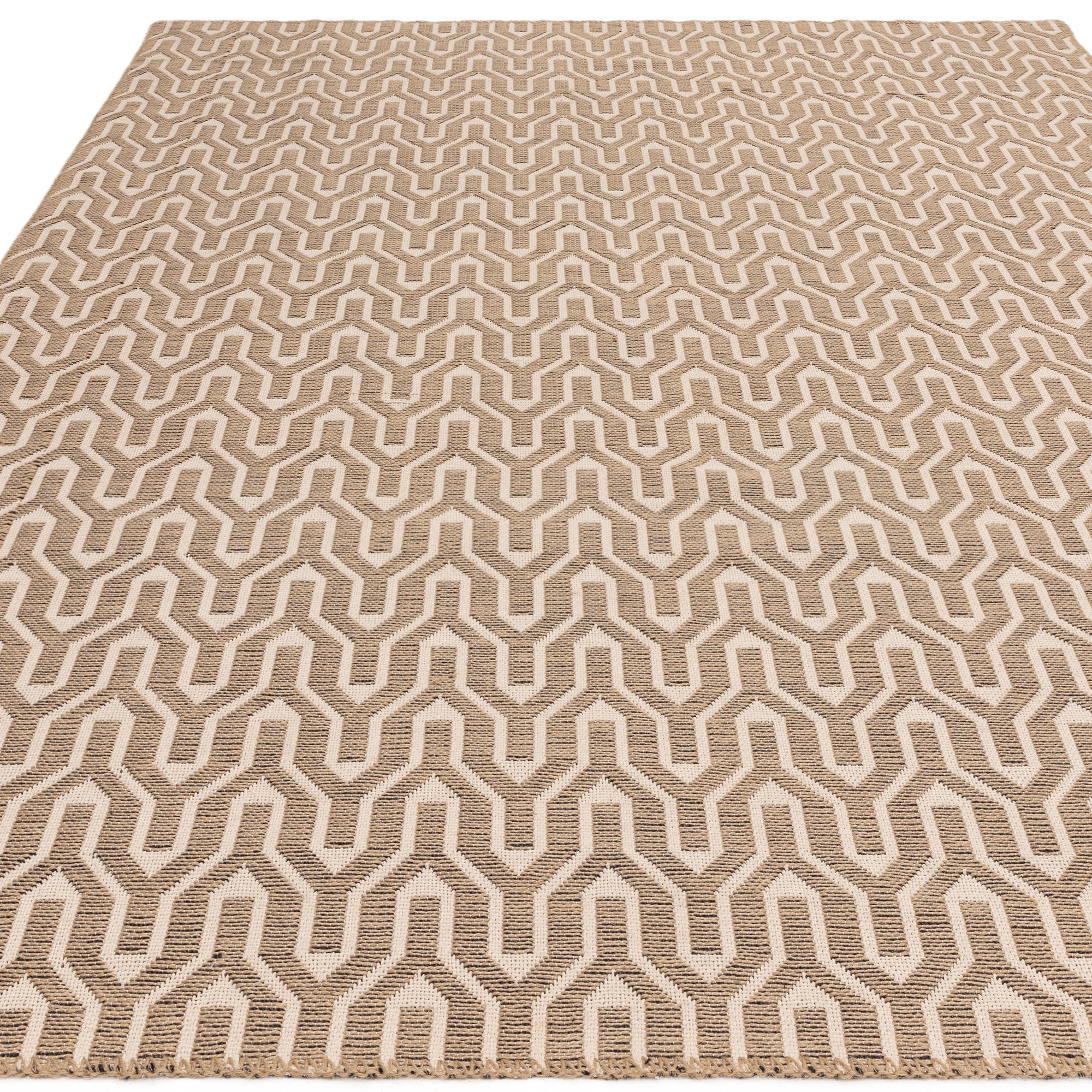 Tapis moderne en jute et coton LATTICE