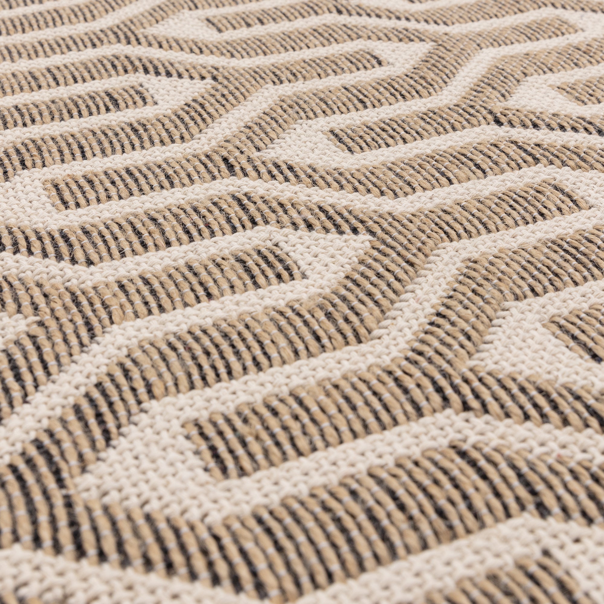 LATTICE modern jute and cotton rug