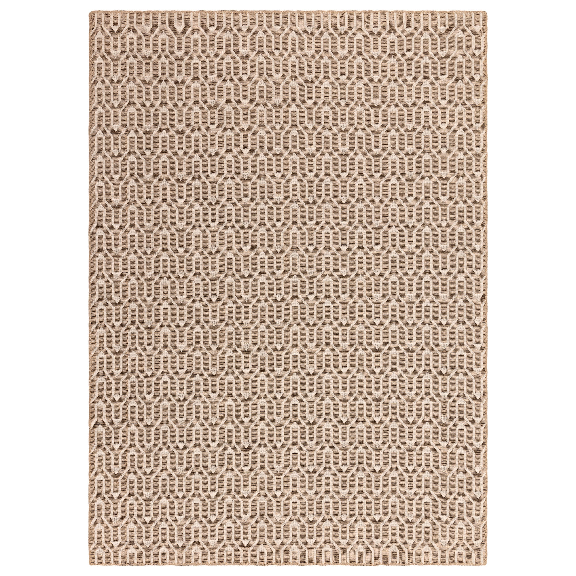 Buy beige LATTICE modern jute and cotton rug