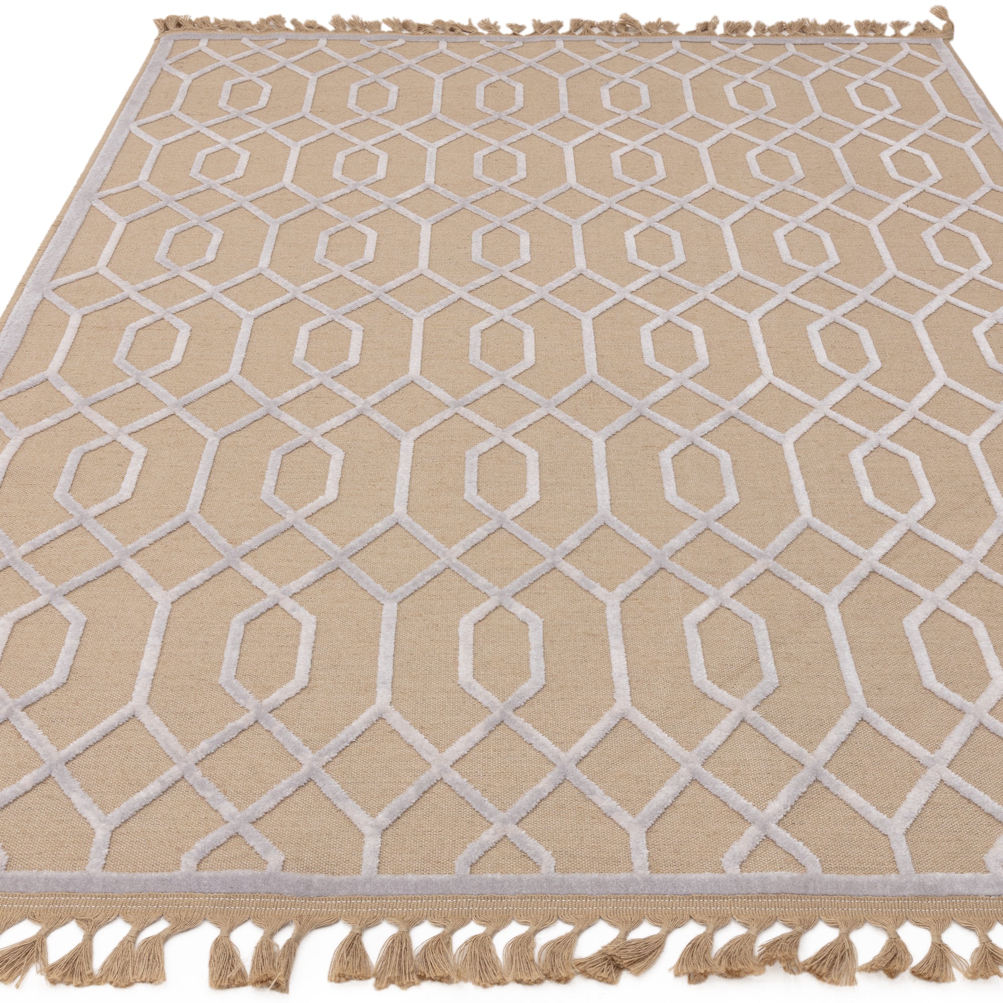 Tapis moderne en jute et coton TORSY