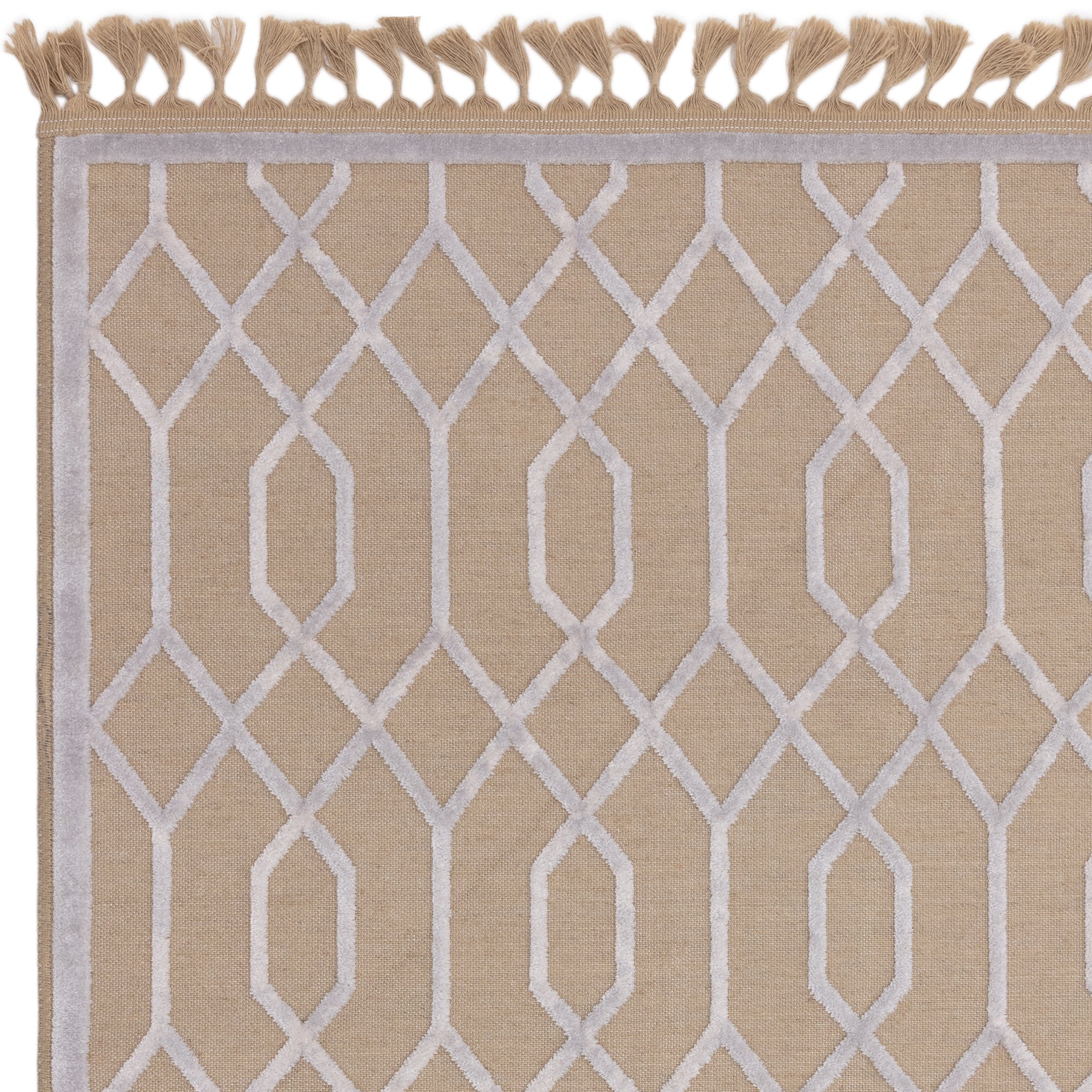 Tapis moderne en jute et coton TORSY