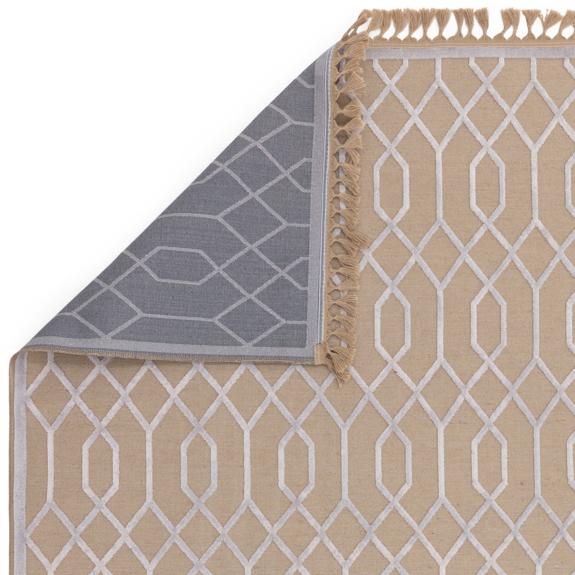 Tapis moderne en jute et coton TORSY