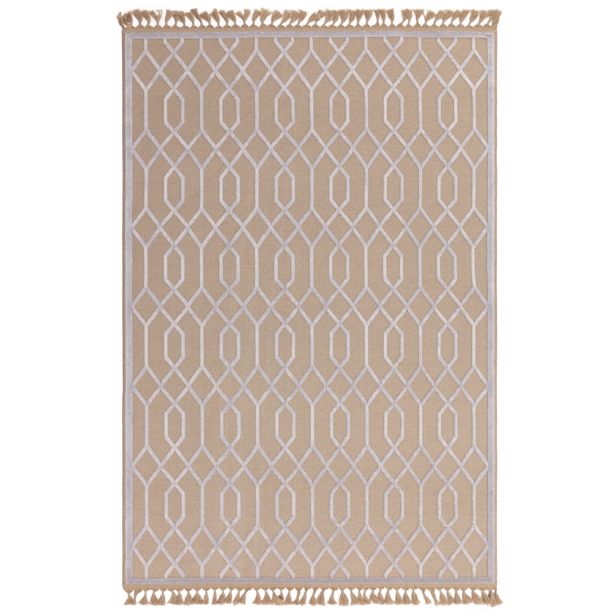 Tapis moderne en jute et coton TORSY