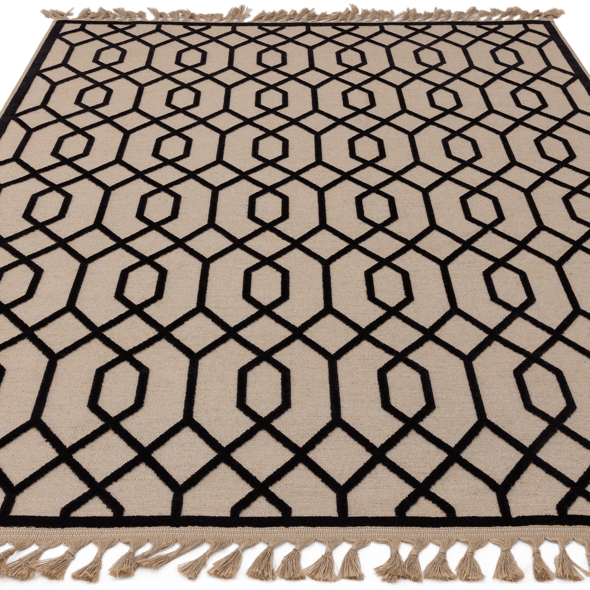 Tapis moderne en jute et coton TORSY