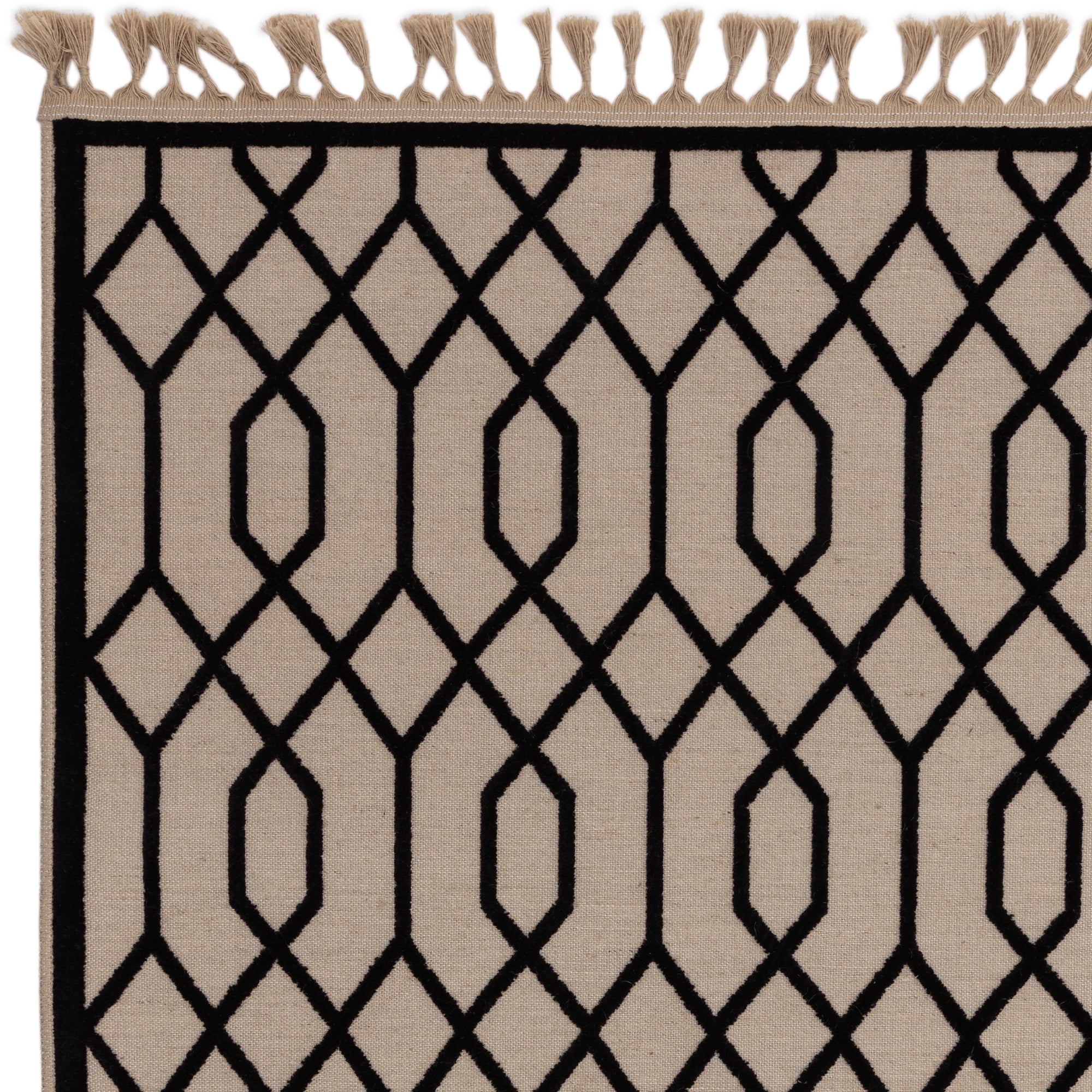 Tapis moderne en jute et coton TORSY