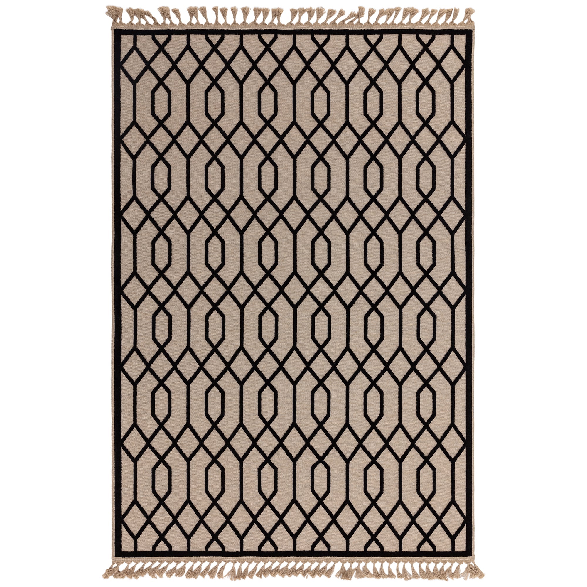 Tapis moderne en jute et coton TORSY