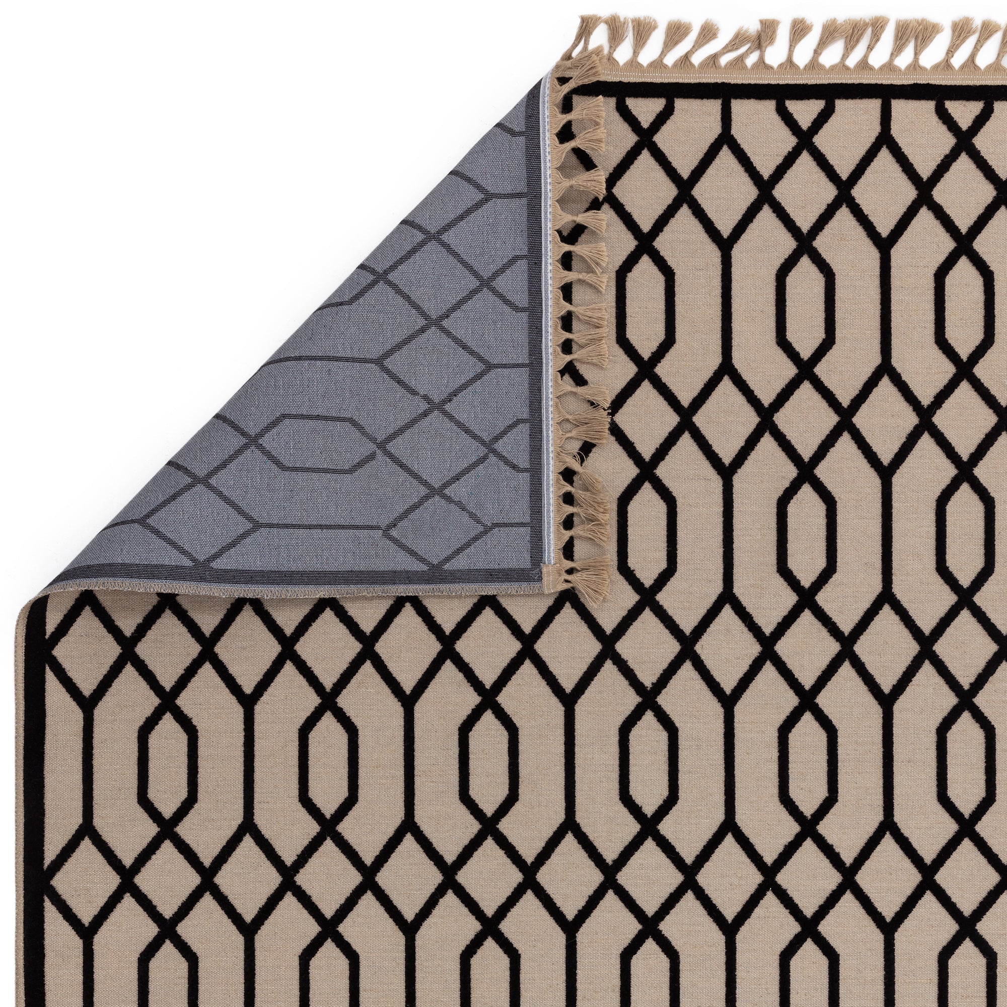 Tapis moderne en jute et coton TORSY