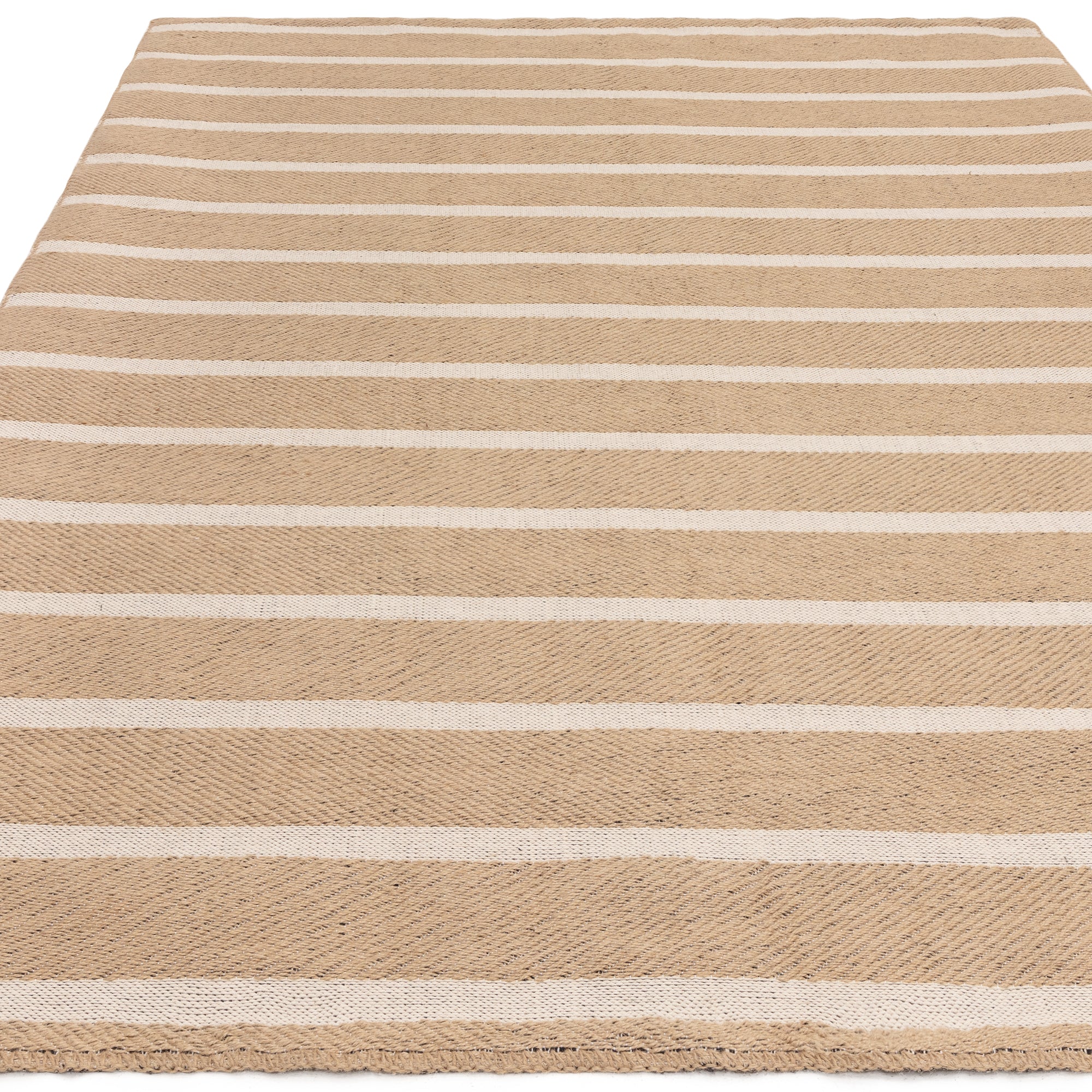 Tapis moderne en jute et coton STRIPPY