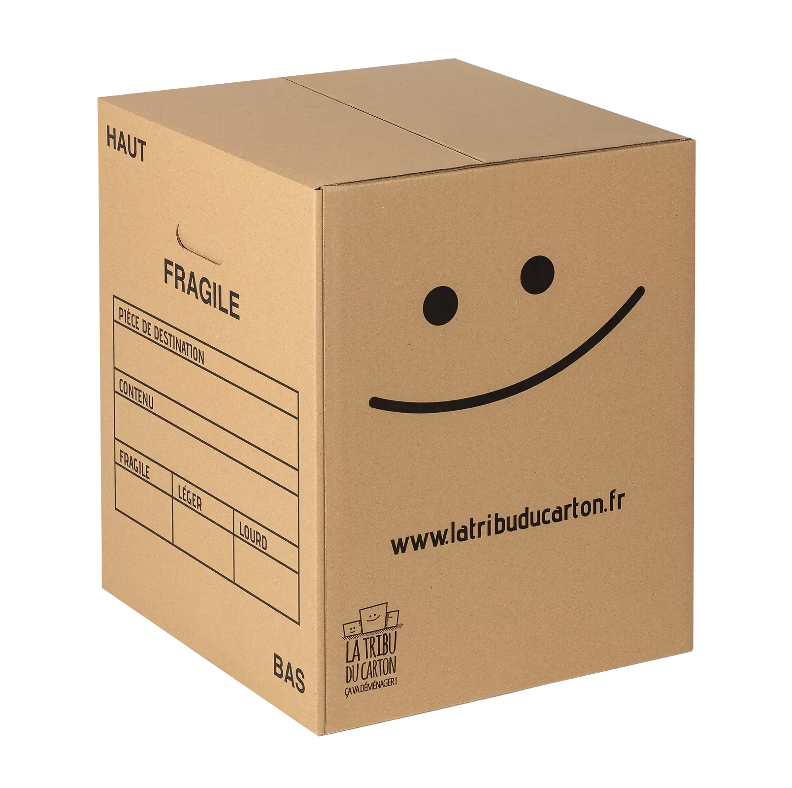 Grand carton ultra renforcé avec poignées clicktofournisseur.com