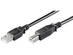 USB2.0 CABLE A-B 3M BLACK M/M