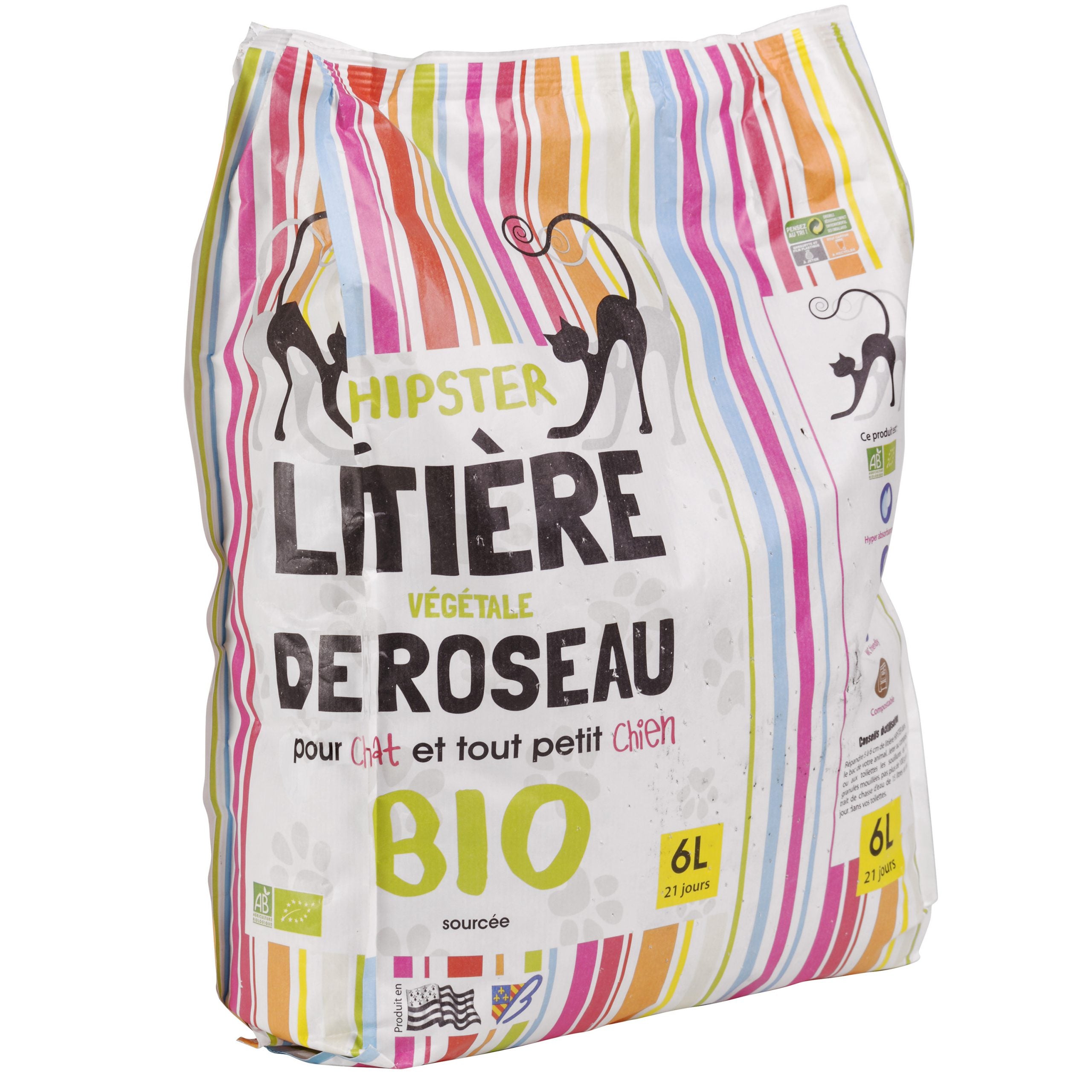 HIPSTER LITTER, THE BEAUTIFUL ORGANIC CAT - 1 bag