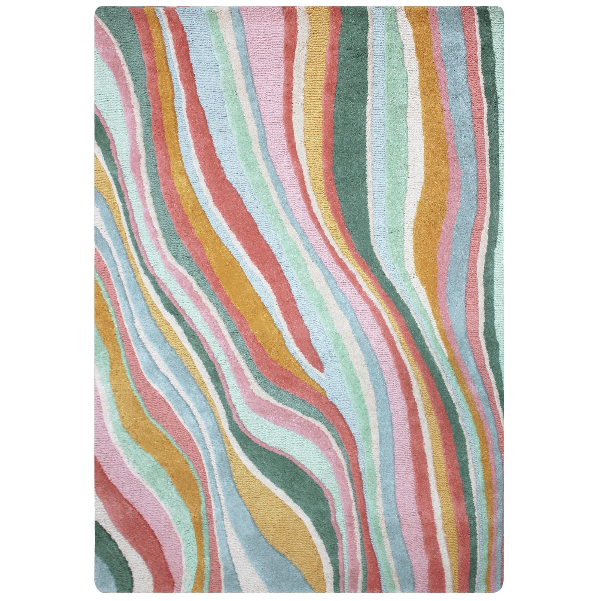 Buy multicolored FLO modern wool rug