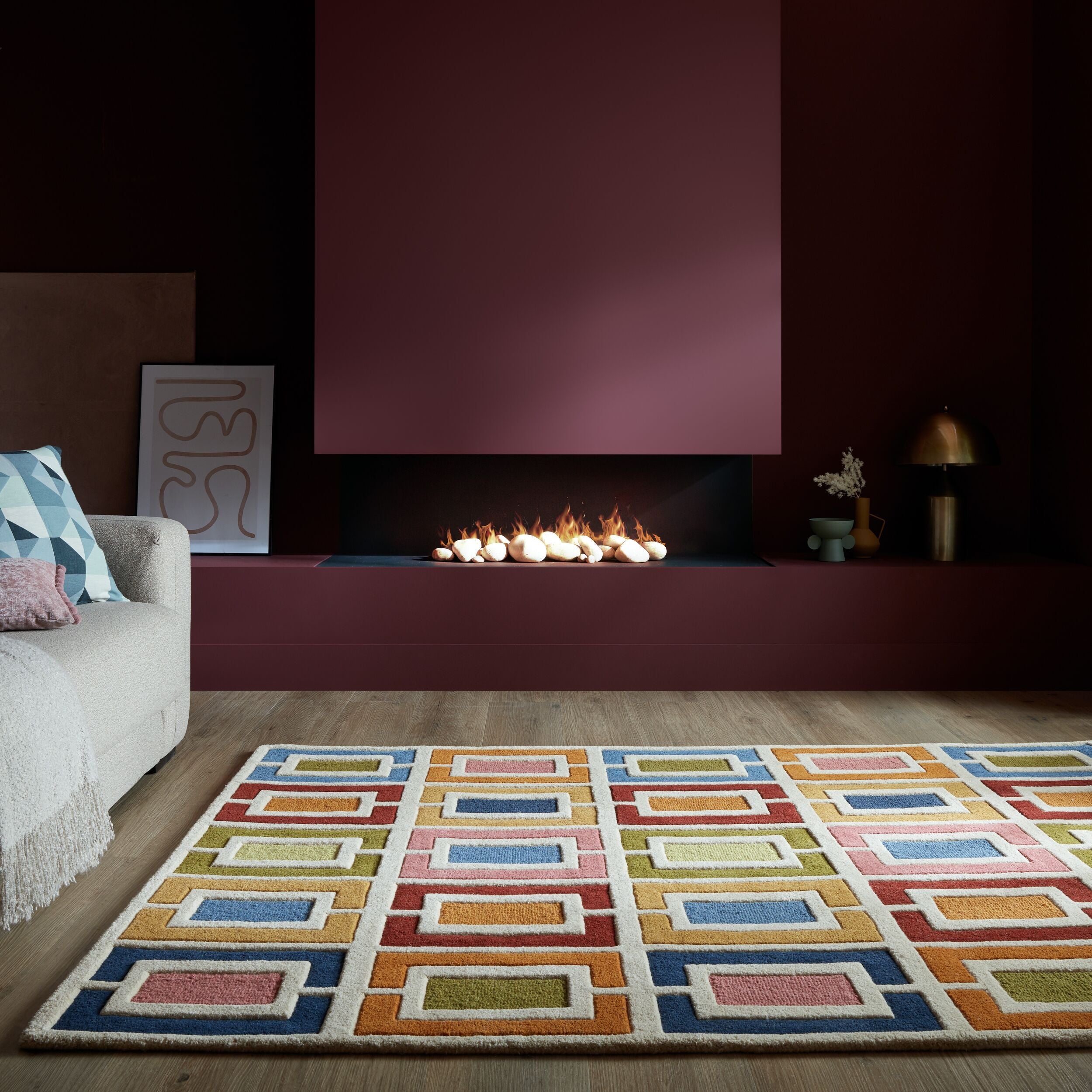 PICTO modern hand tufted wool rug 