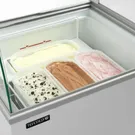 Vitrine à glaces avec portes vitrées coulissantes 72cm