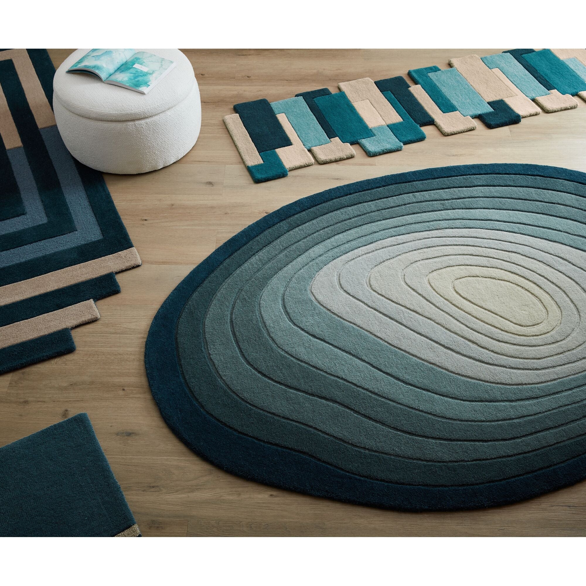 SHADOW modern wool rug