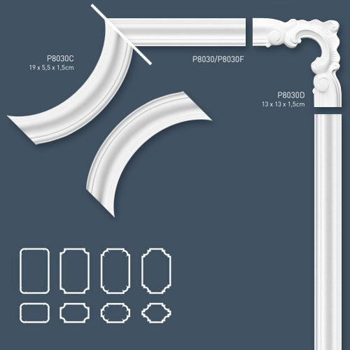 Orac Decor P8030 LUXXUS 1 carton complet 8 Corniches Moulures Cimaises 16 m clicktofournisseur.com