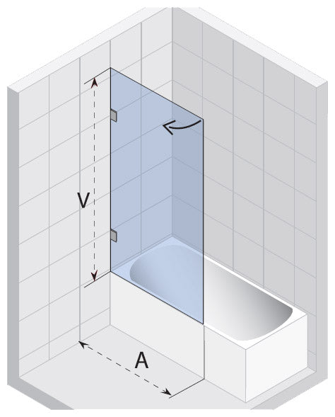 Paroi de bain universelle droite RIHO MISTRAL M107 150x100 cm clicktofournisseur.com