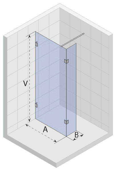 Parois de douche RIHO WALK IN DOUCHE SCANDIC S402 100x200 cm en verre clair clicktofournisseur.com