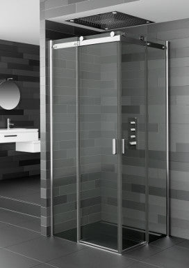 Parois de douche coulissante RIHO BALTIC B207 100x100x210 cm en verre clair clicktofournisseur.com