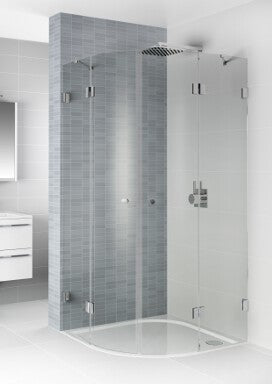 Parois de douche ¼ de rond droite RIHO SCANDIC S309 90x90x200 cm en verre clair clicktofournisseur.com