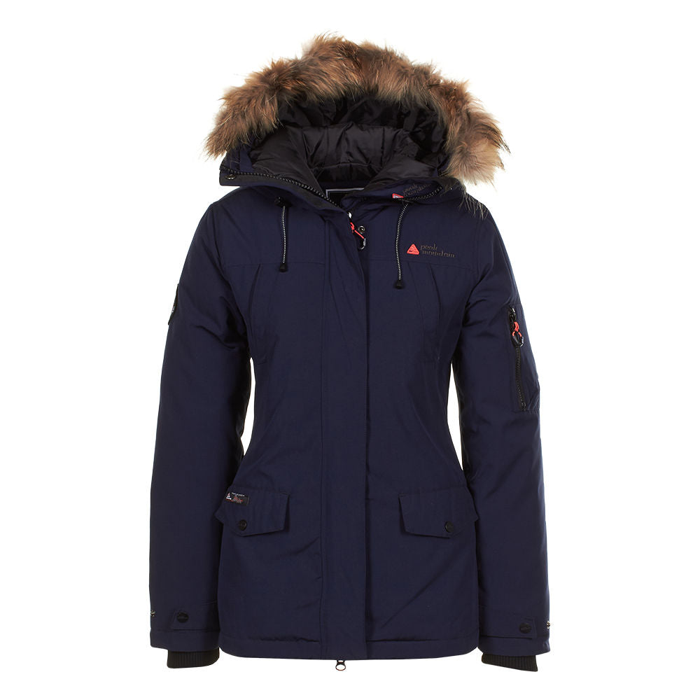 Peak Mountain Parka femme avec vrai fourrure AKADOZS clicktofournisseur.com